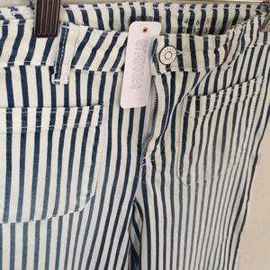 Gymboree Girls Denim Stripe Wide Leg Pants - Sz 8